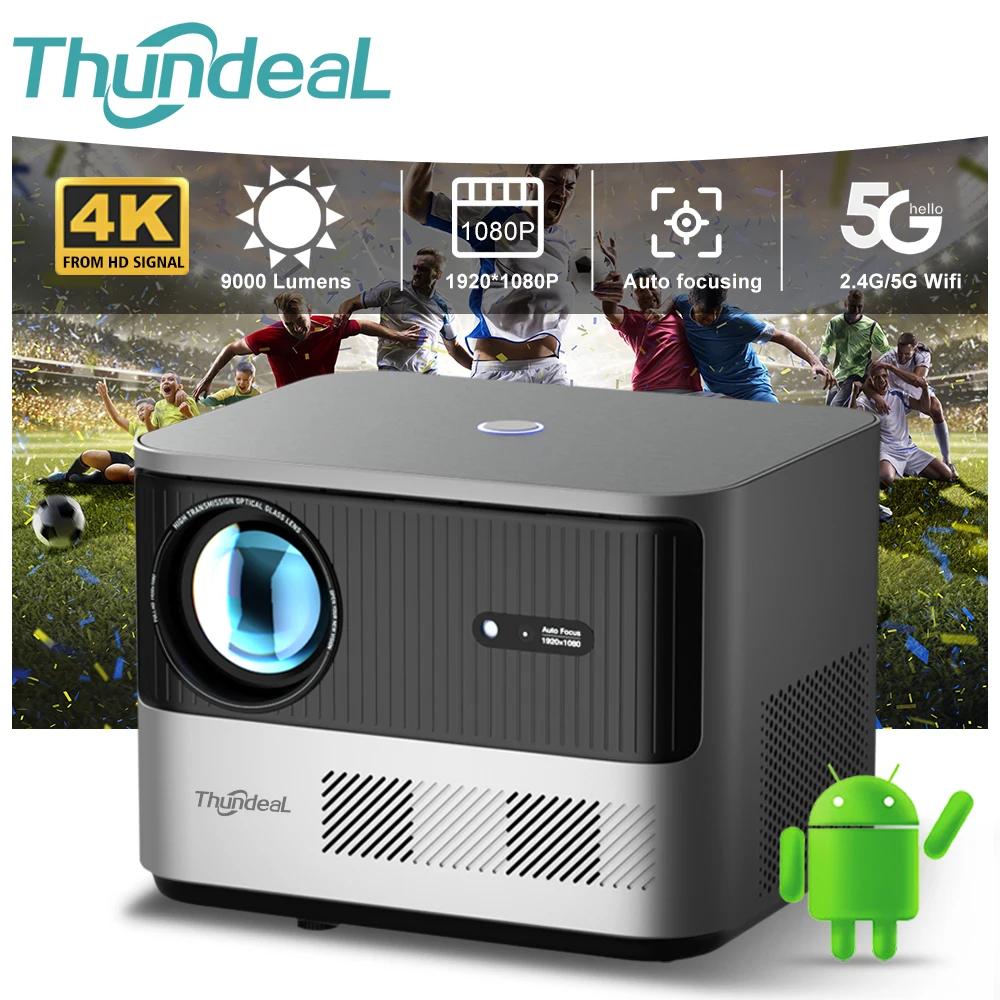 ThundeaL Ǯ HD 1080P , 4K ȵ̵ 5G  ڵ  ޴ , TDA6W 3D Ʈ , Ȩ þ 